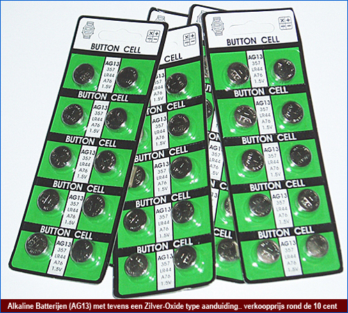  alkaline horloge batterijen op kaart met foutieve vermeldingen image